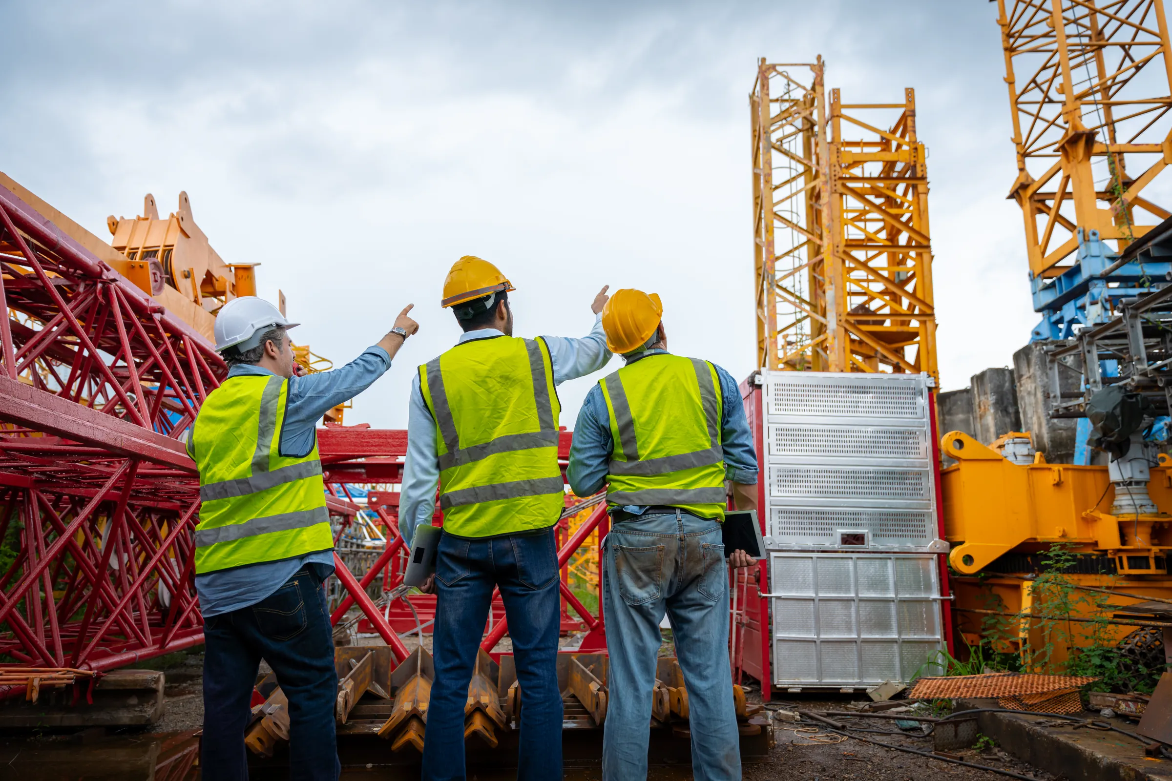 Bauarbeiter auf der Baustelle