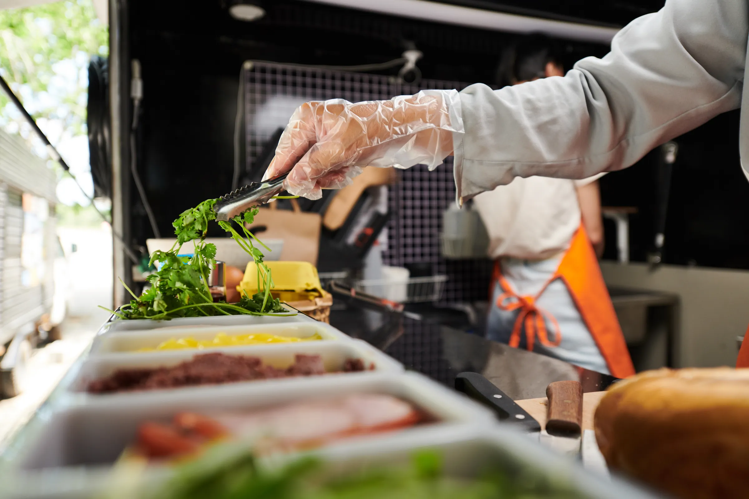 Frische Zutaten im Foodtruck