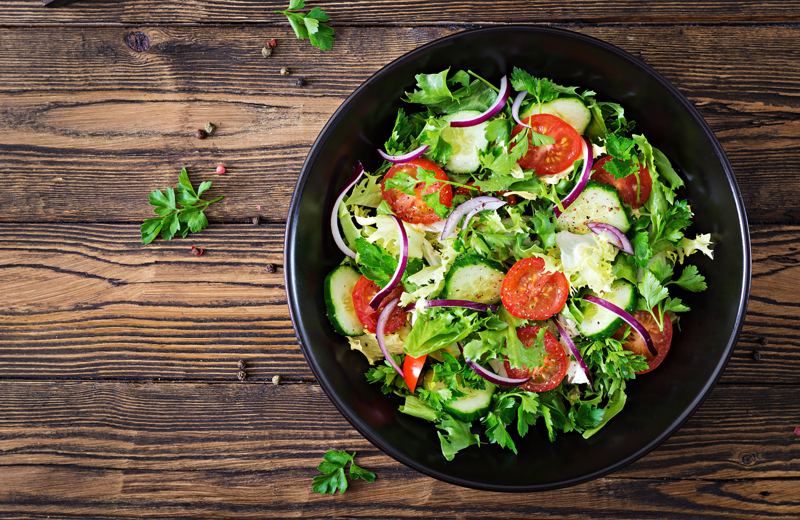 Frischer Salat vom Foodtruck